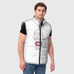 Мужской жилет Целую тебя, цвет: 3D-светло-серый — фото 2
