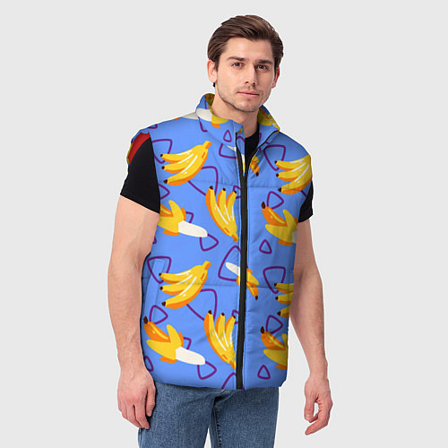 Мужской жилет Спелые бананы / 3D-Красный – фото 3
