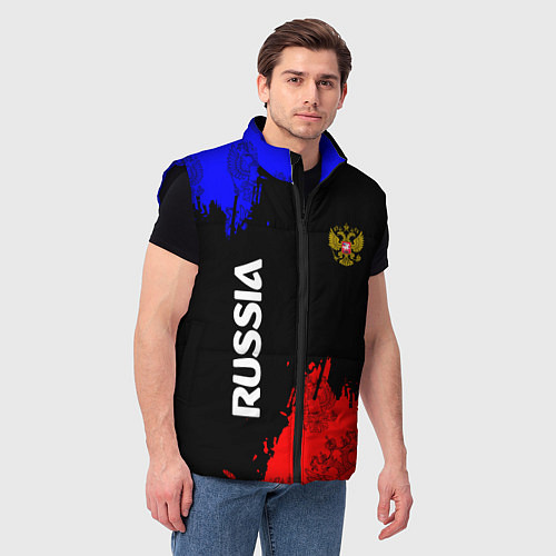 Мужской жилет Russia Патриот / 3D-Черный – фото 3