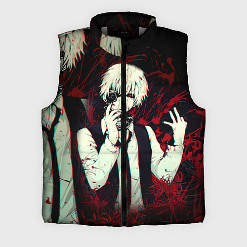 Мужской жилет Токийский Гуль и Брызги Аниме Ghoul / 3D-Светло-серый – фото 1