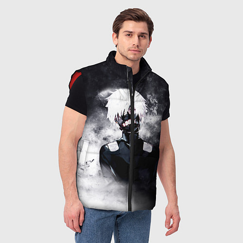 Мужской жилет Токийский Гуль в Дыму Tokyo Ghoul Smoke / 3D-Красный – фото 3
