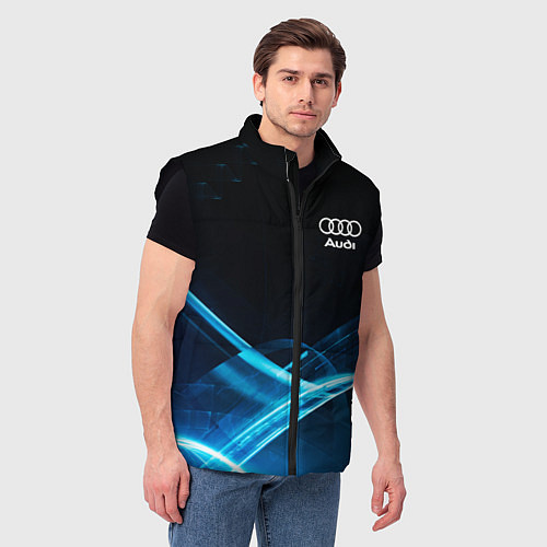 Мужской жилет Ауди текстура / 3D-Черный – фото 3