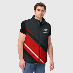 Мужской жилет Audi sport red, цвет: 3D-черный — фото 2
