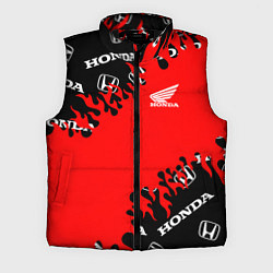 Мужской жилет Honda нарисованный огонь, цвет: 3D-черный
