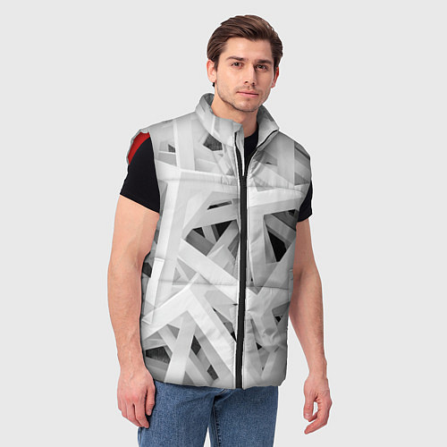 Мужской жилет БЕЛЫЙ АРХИТЕКТОР / 3D-Красный – фото 3
