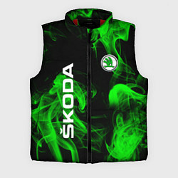 Мужской жилет Skoda: Green Smoke, цвет: 3D-красный