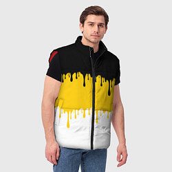 Мужской жилет Российская Империя потёки, цвет: 3D-красный — фото 2