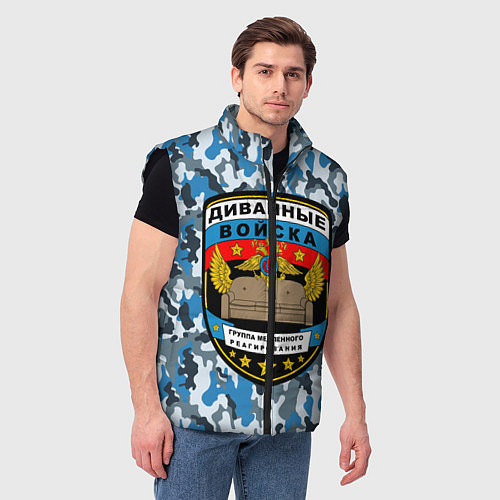 Мужской жилет Диванные Войска камуфляж / 3D-Черный – фото 3