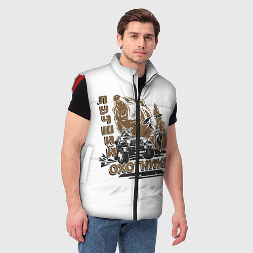 Мужской жилет Лучший Охотник! / 3D-Красный – фото 3