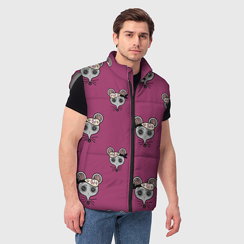 Мужской жилет Ниндзя-мыши Клинок, рассекающий демонов Kimetsu no / 3D-Светло-серый – фото 3