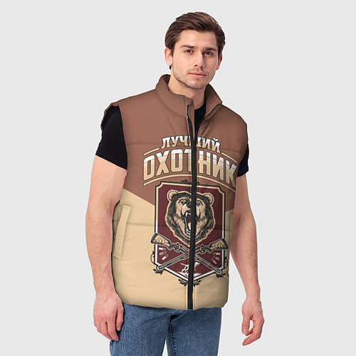 Мужской жилет Лучший Охотник Hunter / 3D-Черный – фото 3