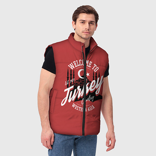 Мужской жилет Турция - Turkey / 3D-Черный – фото 3
