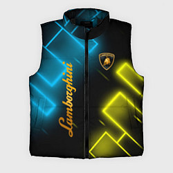 Мужской жилет Lamborghini - Неоновые фигуры, цвет: 3D-черный