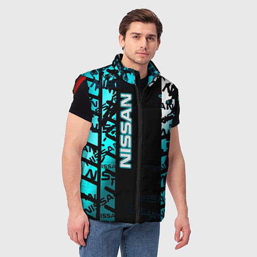 Мужской жилет NISSAN супер авто / 3D-Красный – фото 3