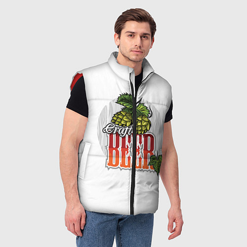 Мужской жилет Крафтовое Пиво Beer / 3D-Красный – фото 3