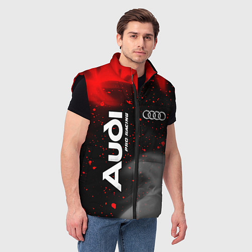 Мужской жилет АУДИ Pro Racing Огонь / 3D-Черный – фото 3