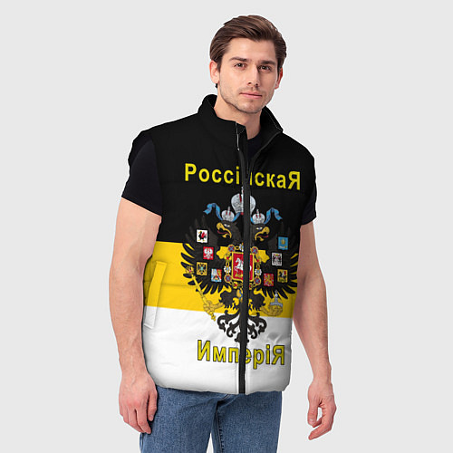 Мужской жилет РоссийскаЯ ИмпериЯ Флаг и Герб / 3D-Черный – фото 3