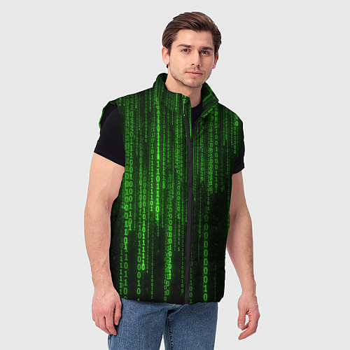 Мужской жилет Бегущий по коду / 3D-Черный – фото 3