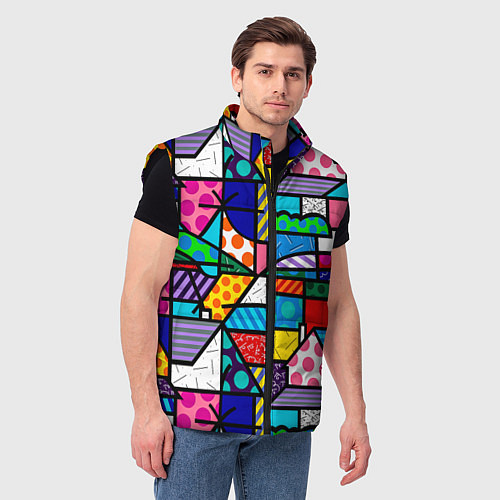 Мужской жилет Ромеро Бритто красочный узор / 3D-Черный – фото 3