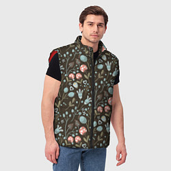 Мужской жилет Цветы и ягоды паттерн, цвет: 3D-красный — фото 2