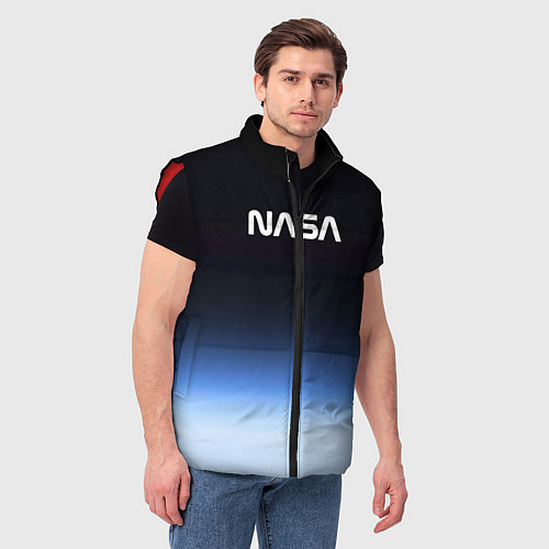 Мужской жилет NASA с МКС / 3D-Красный – фото 3