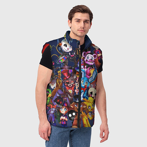 Мужской жилет Cute Fnaf Pattern / 3D-Красный – фото 3