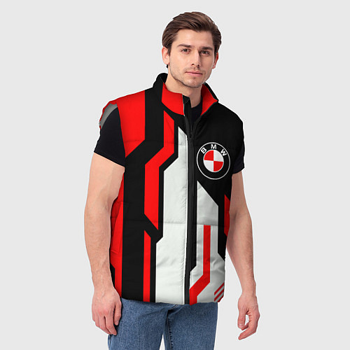 Мужской жилет БМВ Логотип BMW / 3D-Светло-серый – фото 3