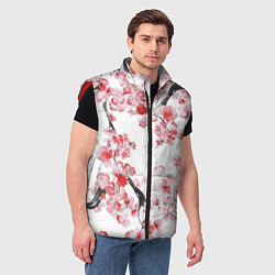 Мужской жилет Ранняя сакура, цвет: 3D-красный — фото 2