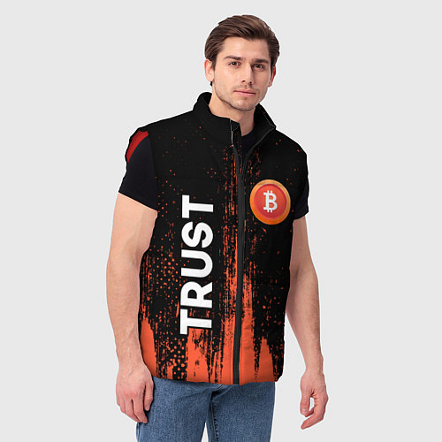 Мужской жилет ВЕРЬ - БИТКОЙН BTC - Краски / 3D-Красный – фото 3
