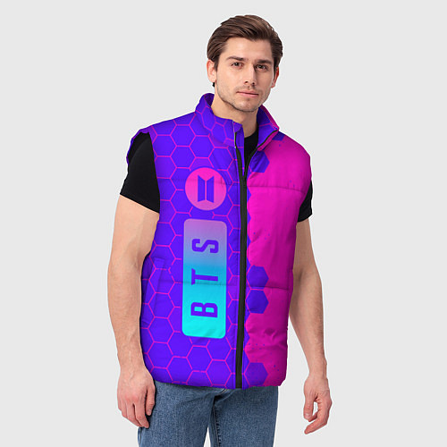 Мужской жилет БТС Соты По вертикали / 3D-Черный – фото 3