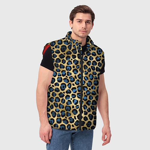 Мужской жилет Стиль леопарда шкура леопарда / 3D-Красный – фото 3