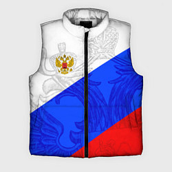 Мужской жилет Российский герб: триколор, цвет: 3D-светло-серый