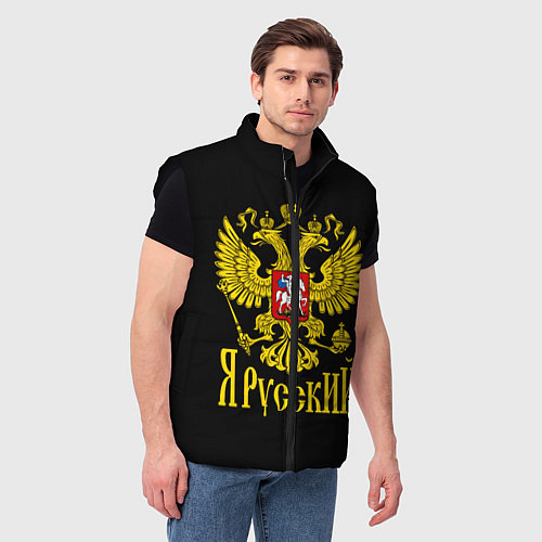 Мужской жилет ЯрусскиЙ Герб РФ / 3D-Черный – фото 3