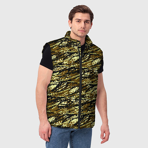 Мужской жилет Цифровой Охотничий Камуфляж / 3D-Черный – фото 3
