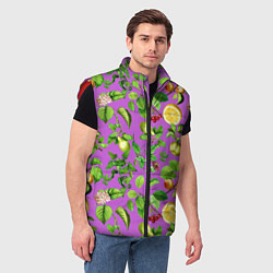 Мужской жилет Фруктовый микс паттерн, цвет: 3D-красный — фото 2