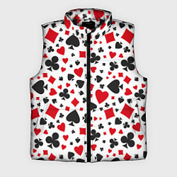 Мужской жилет Картёжные Масти, цвет: 3D-черный