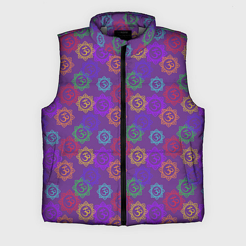 Мужской жилет Мантра ОМ - Аум / 3D-Светло-серый – фото 1