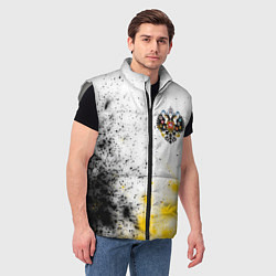 Мужской жилет RUSSIAN EMPIRE - ГЕРБ Краска, цвет: 3D-светло-серый — фото 2