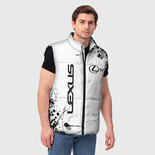 Мужской жилет Lexus texture Трещины / 3D-Черный – фото 3