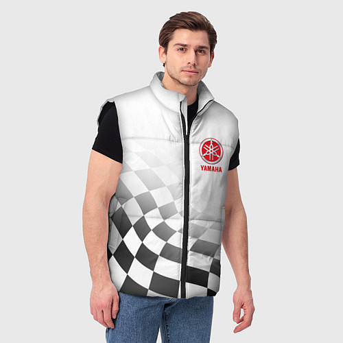 Мужской жилет YAMAHA ФИНИШНЫЙ ФЛАГ / 3D-Черный – фото 3