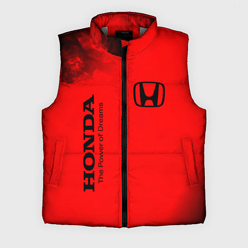 Мужской жилет HONDA DREAMS - Огонь / 3D-Светло-серый – фото 1