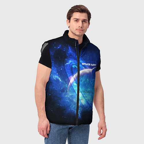 Мужской жилет Space art 2022 / 3D-Светло-серый – фото 3