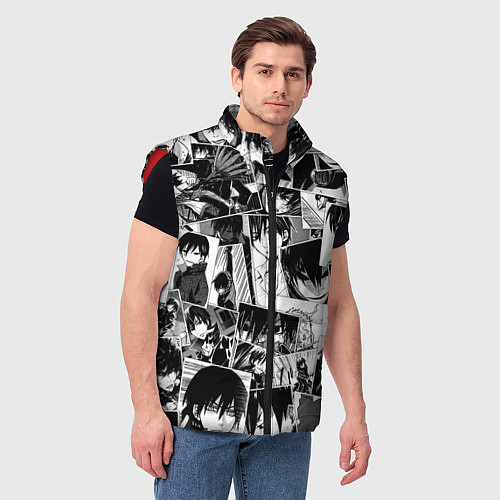 Мужской жилет Темнее чёрного паттерн / 3D-Красный – фото 3