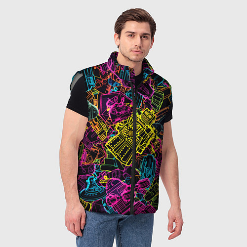 Мужской жилет Cyber space pattern Fashion 3022 / 3D-Светло-серый – фото 3