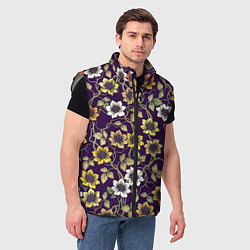 Мужской жилет Цветущий куст, цвет: 3D-светло-серый — фото 2