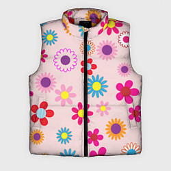 Мужской жилет Мультяшные цветочки, цвет: 3D-красный