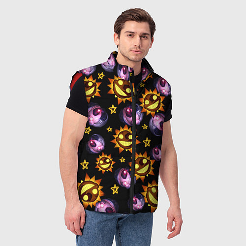 Мужской жилет Five Nights at Freddys: Security Breach Луна и Сол / 3D-Красный – фото 3