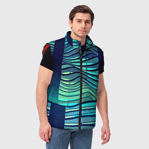 Мужской жилет Abstraction Архитектура / 3D-Красный – фото 3