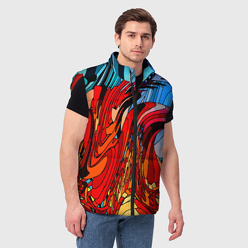 Мужской жилет Abstract color pattern Fashion 2022 / 3D-Красный – фото 3