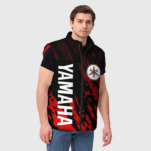 Мужской жилет Yamaha - Красные пятна / 3D-Красный – фото 3